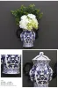 Vaser keramiska väggdekoration väggblommor arrangemang jingdezhen keramik blå och vit porslin hem dekorationer