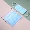 Sacos de armazenamento 1/3pcs caixa de máscara portátil impermeável saco de zíper transparente reutilizável saúde limpa para casa quarto