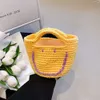 Designer Luxury fashion tote bags Wallets Ins niche Korean hand bag female 2022 new knitted bucket bag net red smiling face hand bag