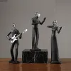Rzeźby Modern czarny muzyk rzeźba główna piosenkarka gitarzysta żywicy Crafts do wysyłania znajomych prezentów