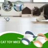 Almofadas engraçado interativo gato ratos brinquedos inteligente detecção mouse gato brinquedos elétricos automáticos em movimento brinquedos do gato com luzes led gato brinquedo interior