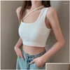 Débardeurs pour femmes Camis Summer Crop Tops Sans manches Rembourré Top Tube Soft Tank One Shoder Strappy Tees Ribbed Basic Drop Delivery Apparel Cl Ottni