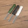 Kampanj G3997 High End Auto Tactical Comb D2 Satin Comb CNC Green Aviation Aluminium Handle Outdoor Camping Handing EDC Tools With Nylon Mantel