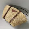 10A Premium Quality Woven Lafite+Leather Shoulder Strap Handbag Women's Shoulder Shopping Bag Tote Bags