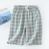 Broek Gaas voor Heren Cott Hombre Slaap Pyjama Nachtkleding Broek Korte Mannen Pijama Pyjama Bodems Q0ZH #