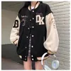 Lettre rétro américaine brodée vestes et manteaux femmes Y2K rue Hip Hop tendance uniforme de baseball Harajuku veste décontractée ample 240319