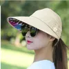 12 Style Womens Summer Hats قابلة للطي قبعة أشعة الشمس UV Protect Floppy Cappy Beach Hat في الهواء الطلق DC365