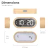 Uhren fanju digitaler Uhr Alarm Snooze Tisch Thermometer elektronische USB -Ladegerät LED Holz Uhr Wohnzimmer Schreibtisch Uhren AAA Powered