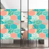 Window Stickers Privacy Film Opaque No-Glue Hexagon Mönster Dekorativt glas som täcker statisk klamring Frosted For Home Decor