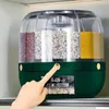 Storage Bottles Grain Jar Concave Handle Classification Design Box One Button Opening Detailed Holder Household Supplies