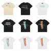 Summerversize Tops for Men Big V drukowane koszulki luksusowe projektanci Tshirt High Street Crew Neck Skarbnik dla młodych