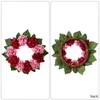 Couronnes de fleurs décoratives de printemps et d'été, couronne florale artificielle toutes saisons pour mur de jardin et salon