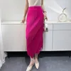Kjolar yudx miyake veckade kvinnors halva kjol toassel design bekväm casual slim mode peplum 2024 vår sommar