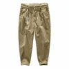 Otoño nuevos pantalones de los hombres Cott Casual Butt Big Pocket Veet pantalones de carga de gran tamaño 4XL AZ301 AZ338 H7mB #