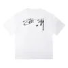 Letter Printing Basic T-shirt Men Round Neck Cotton Tee Shirts Streetwear Men's Tshirt Black White