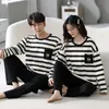 2024 Dernier Printemps Automne Cott Couple Pyjamas Hommes Femmes Carto Nightdr Crewneck Imprimer Accueil Costume Ensemble Casual Vêtements De Nuit L2So #