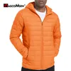 Jackets leves masculinos de magcomsen com capuz com capuz com capa com térmica casual resistente à água, casacos térmicos de inverno forrados 02yy#