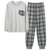 Plaid Mężczyzna 4xl Uprzewód Pure Wear Pants for Print Lounge Cott piżama