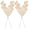 Fleurs décoratives 4 pièces artificielles pour la décoration de mariage tige de feuille fausses feuilles dorées maison branche de ménage Vases Simulation tiges de plantes