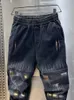 Street Hip Hop Jeans Men Sieci Sieci Harem Sata Nowe w projektantach Stoski marki luźne spodnie kowbojskie fi odzież e9q0#