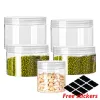 Potten 20 Stuks Plastic Potten Opslag Cosmetische Make-up 30150ml Doorzichtige Deksel Fles Hervulbare Kan Voor Voedsel Honing Jam Schroef Gezichtscrème Monster