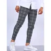 new Men's Plaid Casual Pants Stylish Comfortable Suit Pants Trousers For Office Workers Busin Social Daily Wear Pencil Pants t5d4#