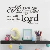 Stickers As For Me House We Servie The Lord Bible Verse Wall Sticker Living Room Bedroom Lord Jesus Wall Decal Vinyl Home Decor WL1761