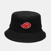 et Hats 2021 Chapeau d'été imprimé nuage rouge pour femmes Bana chapeau de toilette Design graphique chapeau de pêcheur visuel Akatsuki Anime Sun HatC24326