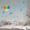 Aufkleber, 3D-Regenbogen-Mond, leuchtende Wandaufkleber, im Dunkeln leuchtende Sterne, Aufkleber für Kinderzimmer, Schlafzimmer, Decke, Heimdekoration, Tapeten