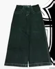 Retro Street Jnco Hommes Baggy Jeans Goth Harajuku Pantalon en denim noir Hip Hop Pantalon large Y2k Pantalon polyvalent Streetwear Nouveau U9dp #