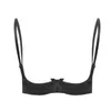 Reggiseni da donna sexy con coppe aperte in raso, capezzoli esposti, bretelle per il petto, spalline regolabili, ferretto, reggiseno push up