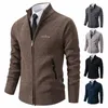 2023 Knitwear Lente En Herfst Mannen Opstaande Kraag Dikke Warme Vest Trui Winter Losse Casual Jas 29vG #