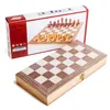 Schachspiele 3 in 1 30 30 cm Klappbrett Holz International Spielfiguren Set Staunton Style Chessmen Collection Tragbare Drop Deliver Dhvfa