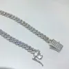 Testeur de réussite 6Mm 8Mm 10Mm collier glacé bijoux Hip Hop argent 1 rangée de diamant VVS Moissanite chaîne à maillons cubains