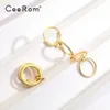 Band Rings CeeRoms Latest Design 4-Ring Set White CZ Gold Midi Finger Ring Womens Fashion Jewelry Anillos J240326