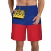 summer Men's Liechtenstein Flag Beach Pants Shorts Surfing M-2XL Polyester Swimwear Running B1S3#