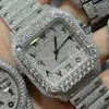 Relógio Hip Hop Iced Out VVS Moissanite Relógio de pulso mecânico congelado relógio moissanite