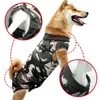 Camouflage Clothes Pet Elastic High Dog Jumpsuit Pamas Strips Vest Wrap Belly Surgical Gown Tracksuit for Girl Clothing S-3XL