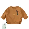 5 kleuren Designer Tees Kids Fashion T-Shirts Boys Girls Summer Letter Gedrukte Tops Baby Child T Shirts Stijlvolle trendy T-shirts