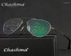 Solglasögon Chashma Brand Progressive Multifocal Lens Reading Glasses Men Presbyopia Hyperopia Bifocal Titanium de Grau 1516625569