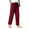 red Black Plaid Pajama Pants Men Lounging Relaxed House PJs Sleep Bottoms Mens Flannel Cott Drawstring Butt Fly Sleepwear y2NM#