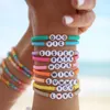 Strand CCGOOD Boho Summer Beach Personalizza il braccialetto con lettera per le donne Braccialetti con perline Heishi multicolori Gioielli Pulseras all'ingrosso