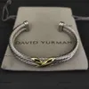 DY Desginer David Yurma Joyería Pulsera de alta calidad Simple y elegante Anillo de moda de cuerda trenzada popular Pulsera de David Joyería punk Banda Moda David 195