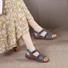 Klänningskor Summer Sandals String Bead Design Bohemia Flats Beach Women Wedges Bekväm Siketu Brand Designer 2024