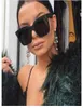 Whole2019 Ким Кардашьян солнцезащитные очки женские очки с плоским верхом Lunette Femme женские роскошные брендовые солнцезащитные очки женские солнцезащитные очки с заклепками9731653