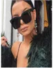 CHOLE2019 KIM KARDASHIAN نظارة شمسية سيدة شقة أعلى نظارات LUNETTE FEMME النساء الفاخرة ذات العلامات التجارية الشمسية النساء برسلات الشمس GLASS9731653