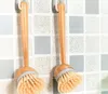 Cleaning Brushes Natural Bamboo Long Handle Brush Kitchen Dish Pan Pot Washing Household Products Wholesale Drop Delivery Home Garden Dh9Uo