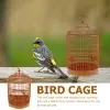 Nids Cage à oiseaux suspendue, cages à oiseaux rondes avec mangeoire et crochet de suspension, porte-oiseaux pour petits oiseaux, perruches, perroquets, calopsittes, grand