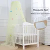 Baby Crib Mosquito Net Canopy Tent Lace Jaquard Netting For Cradle Without Iron Support Stand Holder Kids Room Decoration 240326