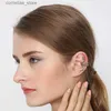 Ear Cuff Ear Cuff 1 par de algemas de orelha de cobra adequadas para mulheres algemas de orelha não perfuradas imprensadas no abraço de abertura de cobra embalagem anel clipe de orelha 5 cores Y240326